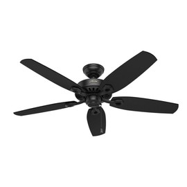 Hunter Fan Company 53243 Builder Elite Indoor Ceiling Fan with Pull Chain Control, 52", Matte Black