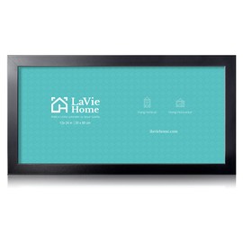 LaVie Home 12x24 Picture Frame Black, Panoramic Picture Frame for Wall Decoration, Classic Black Minimalist Style Suitable for Decorating Houses, Offices, Hotels（1 Pack）