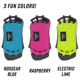 Noxgear Hand Held Phone Holder - Handheld Grip Phone Holder with Key Fob & Card Slot for Running, Jogging & Working Out - Compatible with All Phones - Machine Washable (Lime, Left Hand)