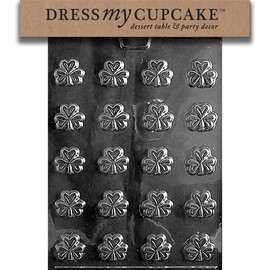 Dress My Cupcake Chocolate Candy Mold, Bite Size Shamrocks