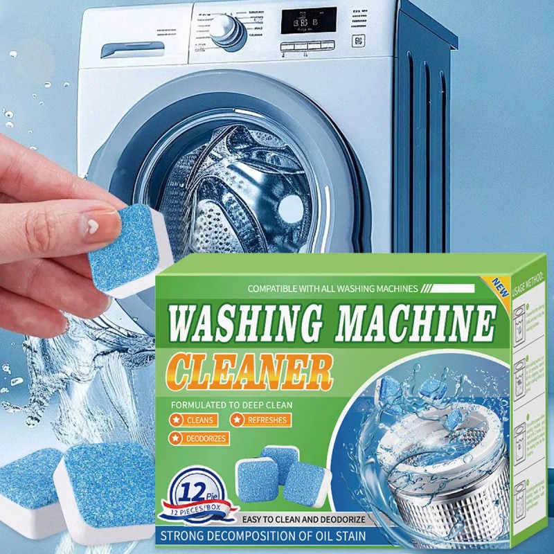 Tableta Limpiadora Efervescente Para Tambor De Lavado, 12 Un