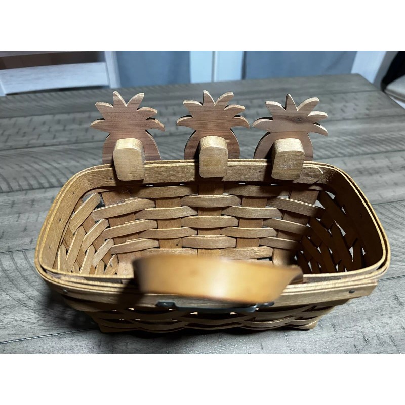Longaberger Homemade Wooden Pineapple Basket Cuties for Longaberger Baskets