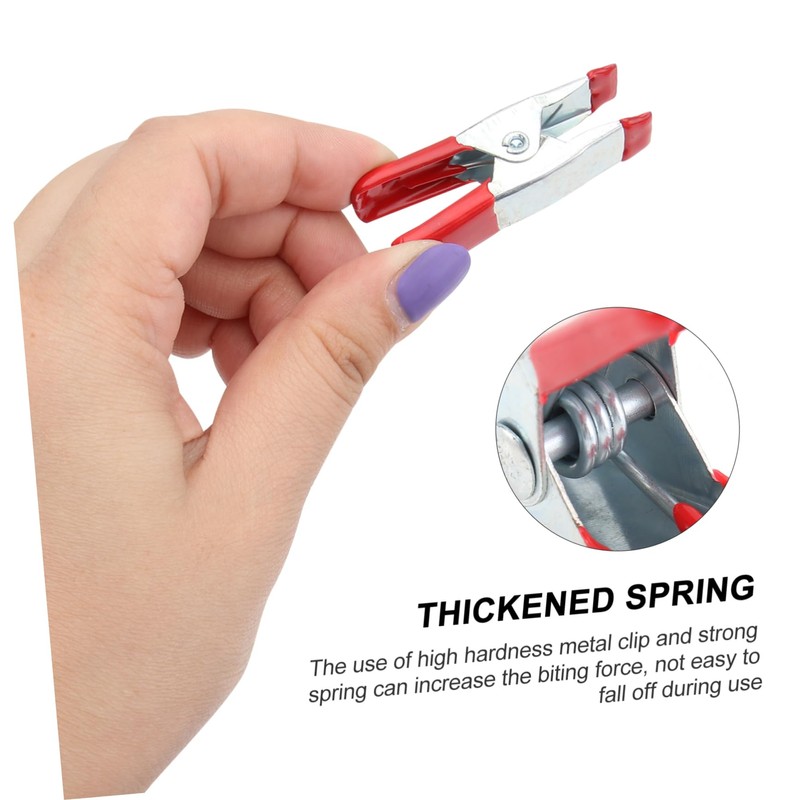 Tofficu 10pcs Carbon Steel Tent Clamps Strong Alligator Clips for