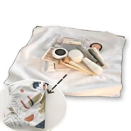 AOTDAOU Self-Adhesive Magic Cloth Makeup Bag,17.7 * 17.7 inches,Portable Cosmetic Bag for Travel,Camera Lens Protective Wrap,Foldable,Washable