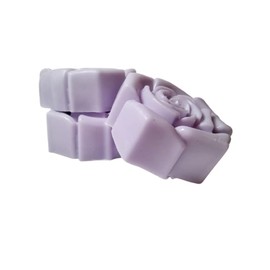 3 Pc Flower Soaps Violet Scented Soaps Set - Shea Butter Goat Milk Soap