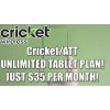 Cricket/ATT COMPLETELY Unlimited Tablet Plan $35 per month!