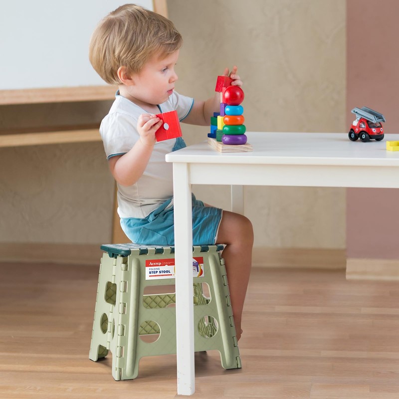 ACSTEP 13 Inch Folding Step Stool,Foldable Step Stools for Kids