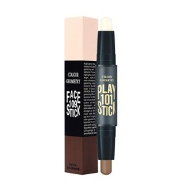 ZJchao Iluminador en Barra, Maquillaje Contorneador Doble Extremo Resistente al Agua para una Larga Duración y un Contorno Más Profundo (2#)