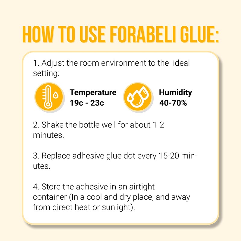 Forabeli Pure Sensitive Lash Extension Glue, 7–8 Sec Drying, No
