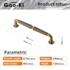 Goo-Ki 6 Pack Woven Cabinet Pulls Antique Brass Drawer Pulls