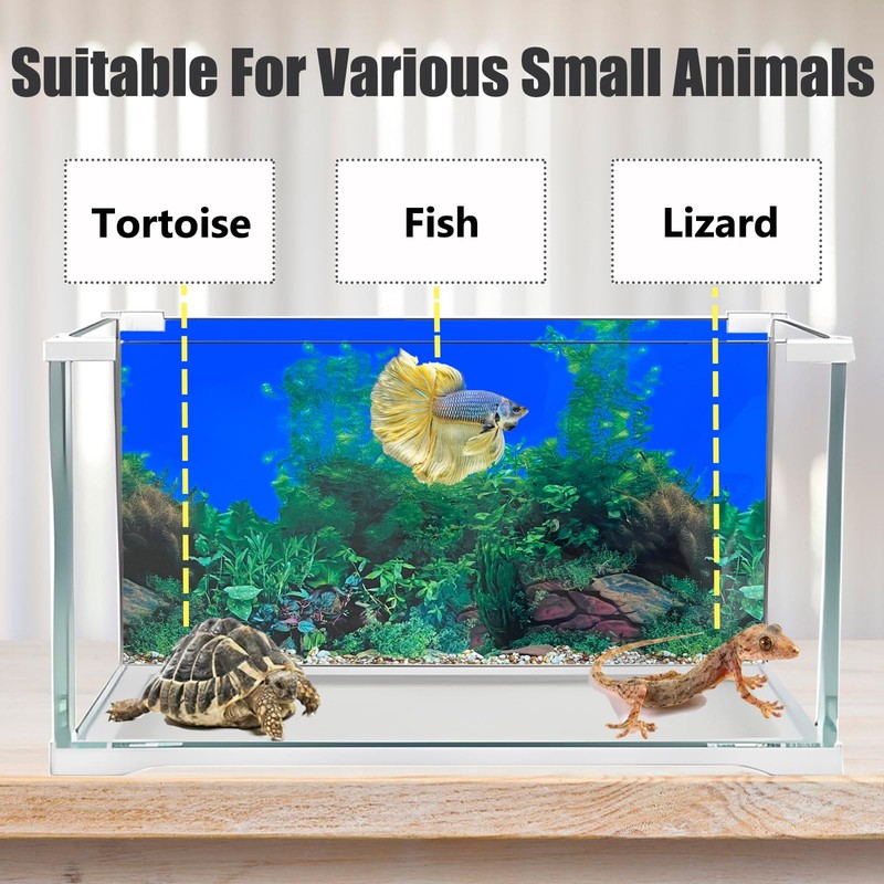 XCNO Aquarium Background Poster Fish Tank Wallpaper, Double-Sided, 16"x 33"