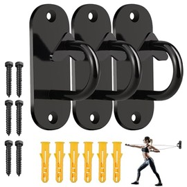 Tefola 3 Anclajes para Bandas de Resistencia, Anclaje de Pared de Banda de Resistencia, Anclaje de Entrenamiento para Bandas de Resistencia, para Entrenamiento de Fuerza y Ejercicio de Terapia Física