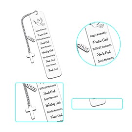 Precious Moments Bible, Bible Bookmarks, 2025 Baptism Gifts for Girl Boys, Baptism Gifts for Women, Confirmation Gifts for Teenage Boys Girls, First Communion Gifts for Girls,Christian Gifts for Women