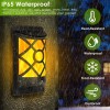 96 LEDs Flame Flickering Solar Garden Lights Waterproof Wall Mount