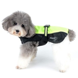 Zunea Raincoat for Small Dogs Waterproof Reflective Rain Jacket Windproof Lightweight Mesh Lining Rain Cover Puppy Clothing for Hunting Hiking Chihuahua Clothing for Wet Days Green S