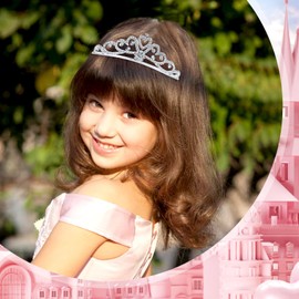 inSowni 8 piezas decorativas de princesa deslumbrante diamantes de imitación plateados, tiara de metal plateado, diadema de corona para fiesta de cumpleaños, graduación, nupcial, boda, para mujeres, niñas, novias, damas de honor, adolescentes y niños, Me