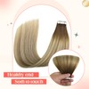 XDhair Tape-In Real Hair Extensions, 20 Pieces, 50 g, 55
