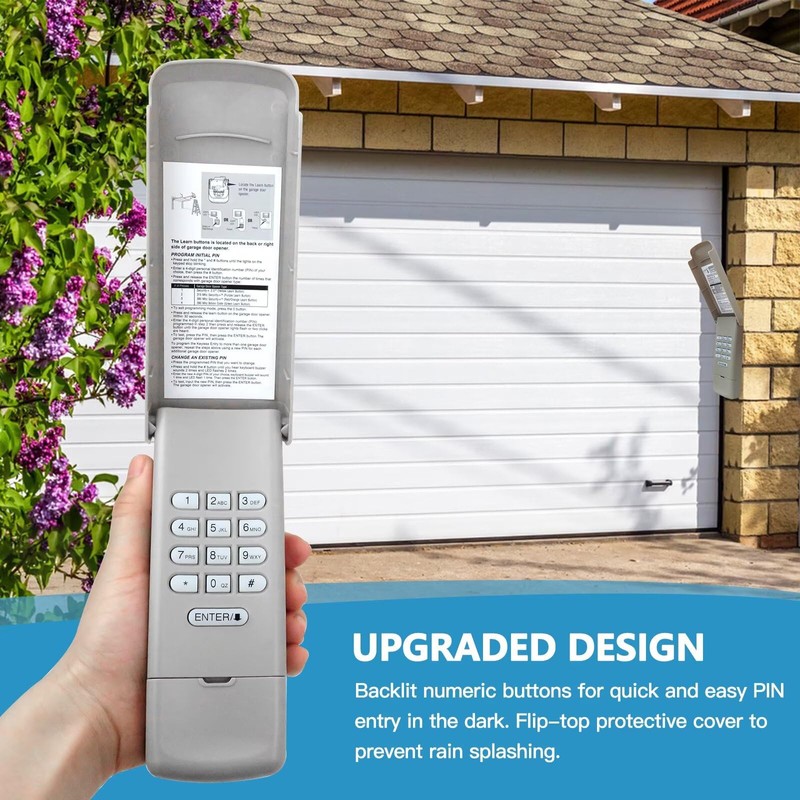 Garage Door 877MAX Opener Keypad and 893MAX Remotes Fit for