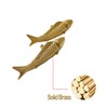 JSBWSFA 2PCS Goldfish Cabinet Knobs, Animal Knobs Gold Cabinets and
