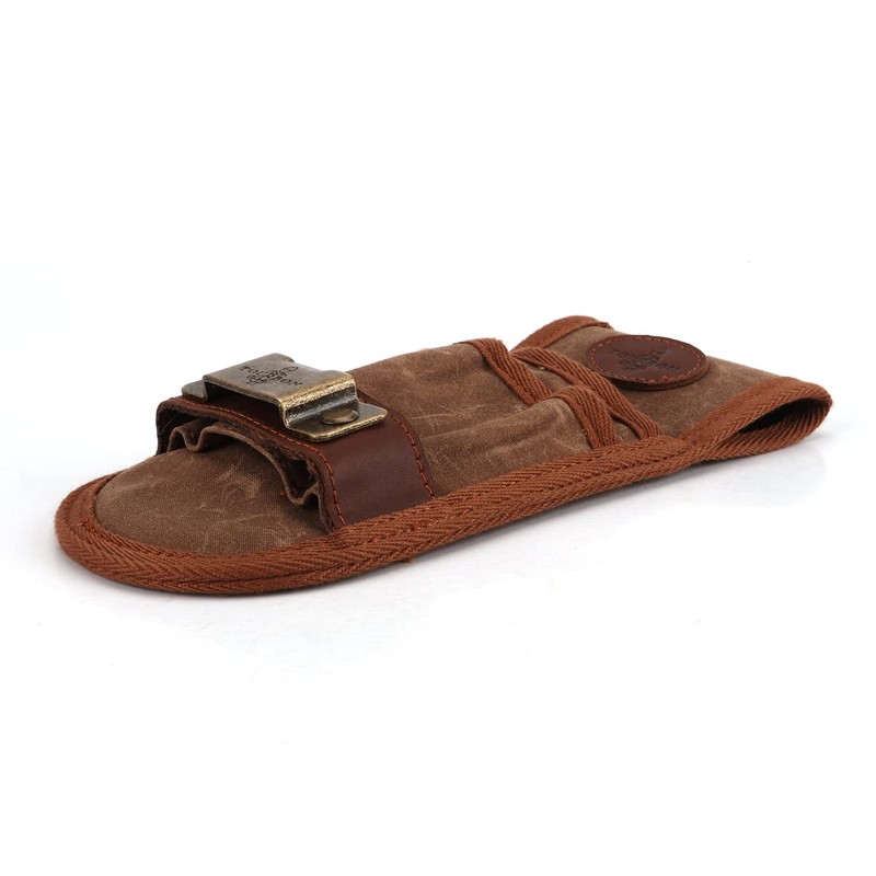TOURBON Wax Canvas and Leather Tool Belt Holster with Tape