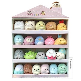 San-X Sumikko Gurashi Tenori Plush Set of 22 Types in Sumikko House Case (Pink) + Locco Cat Card