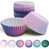 Standard Size Disposable Food Grade Cupcake Liners with Pink Blue