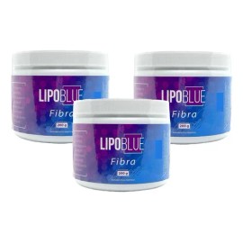Fibra Lipoblue 3 Botes De 200 Grs En Polvo Probióticos Lipob Sin Sabor