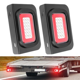 RVZONE 12V 42 LED 3‑in‑1 Trailer Tail Lights Kit 2Pcs with Bracket