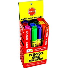 Nikko Oil Marker Chisel Point - Assorted Colours (Box of 12) (Box of 12)