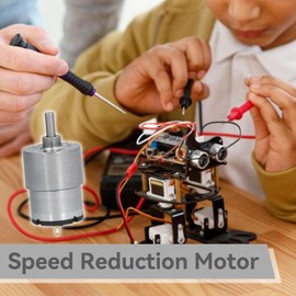 Agatige DC Gear Motor, DC 12V 45RPM Gear Motor High Torsion Speed Reduce Electric Gearbox Motor 6mm Shaft Diameter, Metal Gear Box Reduction Motor JGB37‑520 for Smart Home Appliances,Office Automation