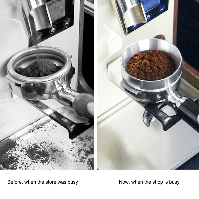 58mm Coffee Dosing Funnel Italian Magnetic Aluminium Alloy Coffee Powder