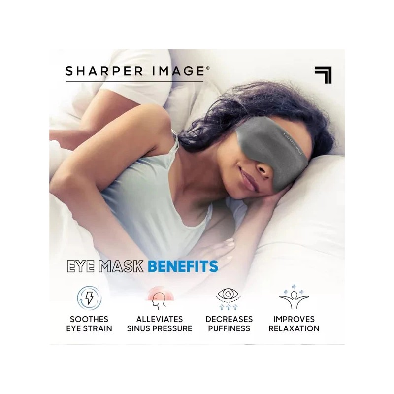 SHARPER IMAGE HOT AND COLD WEIGHTED EYE MASK POLYESTER RELAXATION