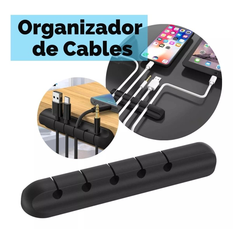 Veraly Organizador De Cables Adherible Silicón Oficina Hogar 1 Pz