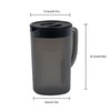 2.7L Plastic Pitcher with Lid Large Capacity High Temperature Resistant