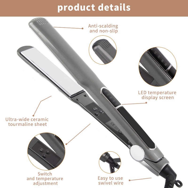 Hair Straightener Multigear Adjustment 480 Degrees Fahrenheit Hair Straightening Ceramic