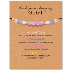 PRCOLUX Gigi Gifts for Grandma Gigi Bracelet Birthday Gifts from Granddaughter Christmas Mothers Day Gifts for GIGI