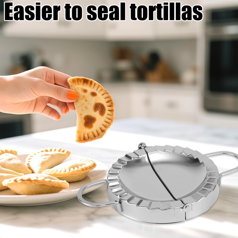 Penitue Tortilla Sealer, 6 Inch Diameter Stainless Steel Tortilla Press
