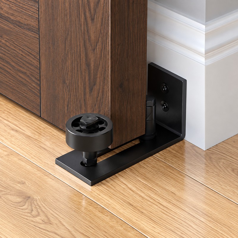 Barn Door Floor Guide for Sliding Doors – Black Anti-Sway