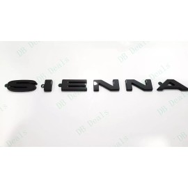 Sienna OVERLAY Rear Liftgate Gloss Black SIENNA Letter Logo Emblem 2021+ Toyota Sienna