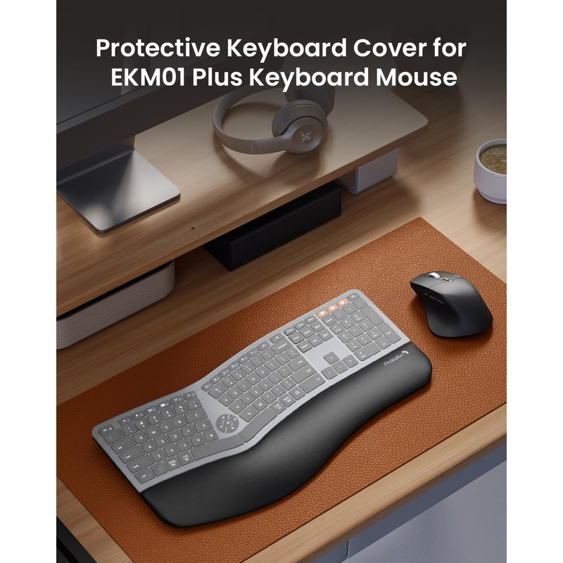 Silicone Keyboard Cover for ProtoArc EKM01 Plus Ergonomic Keyboard Mouse