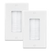 iwillink Brush Wall Plate (2 Pack), Cable Pass Through Plate,
