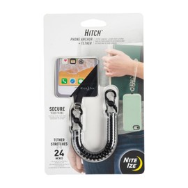 Nite IZE - Anclaje y Correa para teléfono Celular, Accesorios de cordón antirrobo para teléfono Celular, Anclaje y Correa para protección contra caídas, Correa Negra