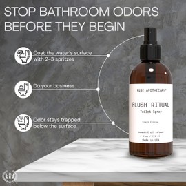 Muse Apothecary Flush Ritual - Aromatic & Refreshing Toilet Spray, Use Before You Go, 4 oz, Infused with Natural Essential Oils - Fresh Citrus