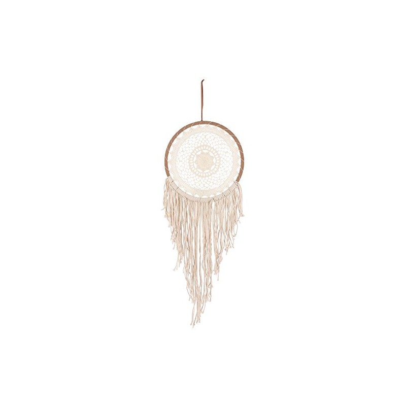 Something Different Cream String Dreamcatcher, Steel, White, 32 x 1