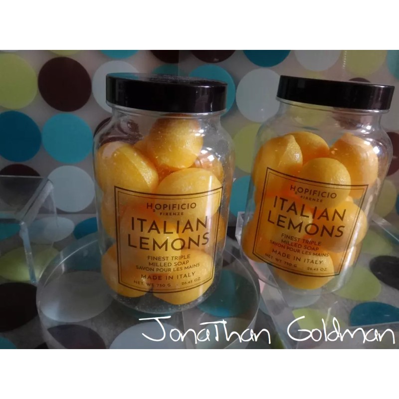 Hopificio Jar of Lemon Soaps Italian Lemons Finest Triple Milled