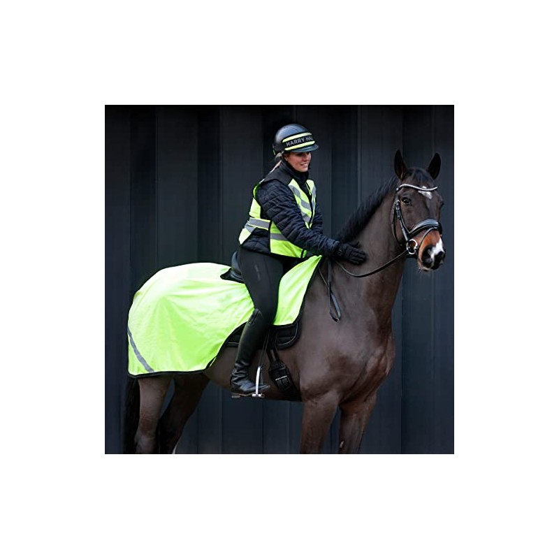 Masta High Viz Mesh Wrap Around Horse Exercise Sheet Yellow