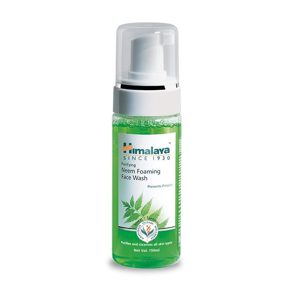 Himalaya Purifying Neem Foaming Face Wash with Neem and Turmeric for Occasional Acne, 5.07 oz (150 ml)