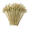 100 Pcs Bamboo Cocktail Sticks, Natural Bamboo Skewers with Looped