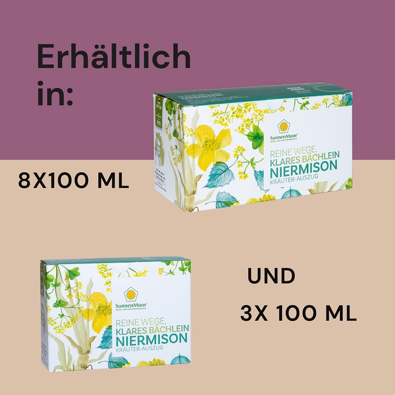 SonnenMoor Niermison Herbal Extract 8 x 100 ml - Pure