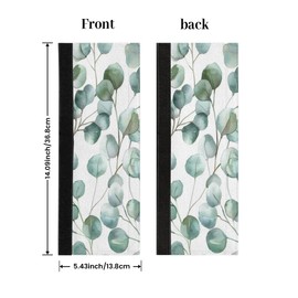 Hexteria Refrigerator Door Handle Covers, Set of 2 Washable Decor Keep Appliance Clean for Fridge Microwave Stove Dishwasher Keep Off Stains Fingerprint, Spring Summer Eucalyptus Leaves